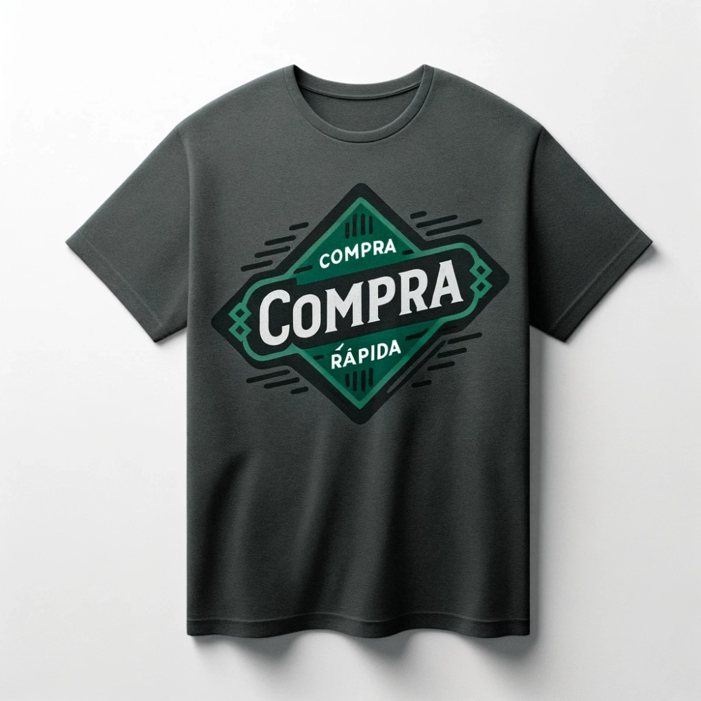Camiseta Compra Rápida - Cinza