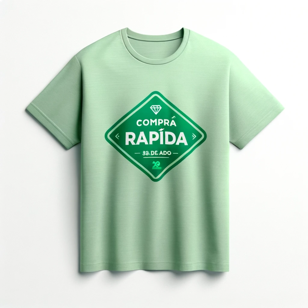Camiseta Compra Rápida - Verde Claro